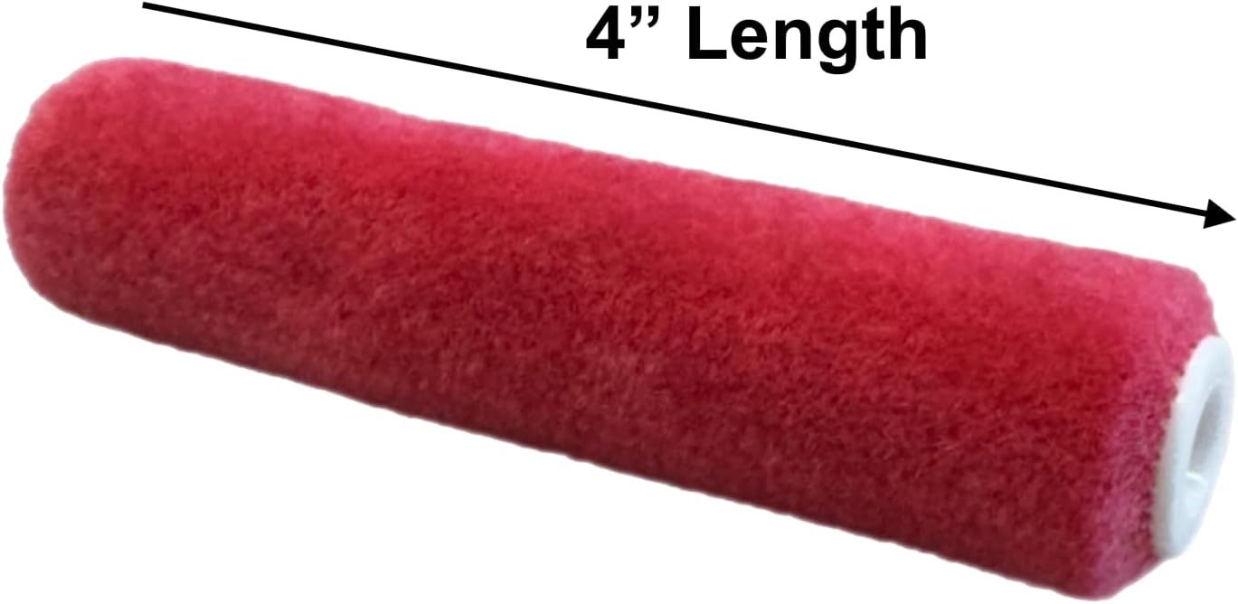Premium 4-Inch Mohair Mini Paint Roller Covers - 10-Pack, Lint-Free & Shed-Resistant for Smooth Finishes – Ideal for Cabinets, Trim & Doors – Works with All Paints & Stains (10-Pack)