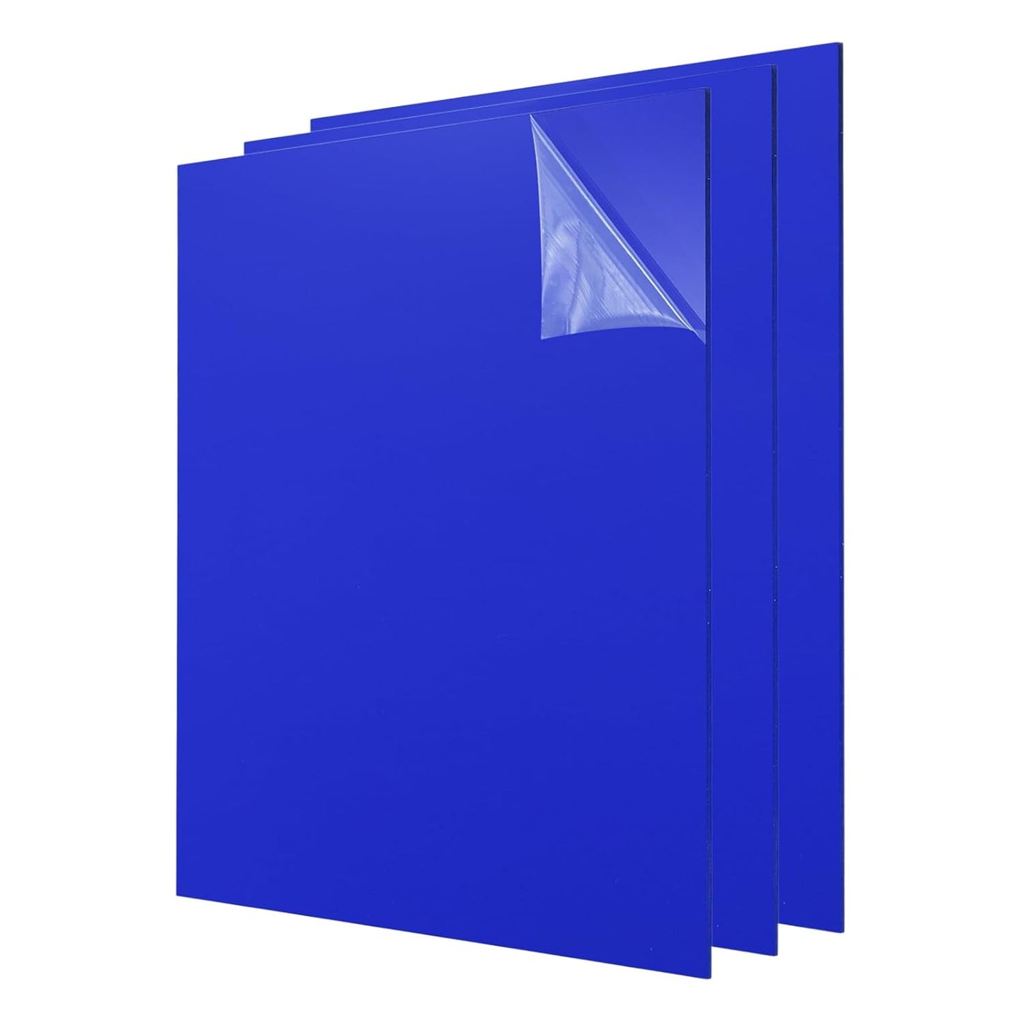 uxcell 3Pcs Acrylic Sheets 8x8 Inch Acrylic Panel 1/8 Inch-3mm Plastic Board for Picture Frames Sign Holders DIY Display Projects Craft, Dark Blue