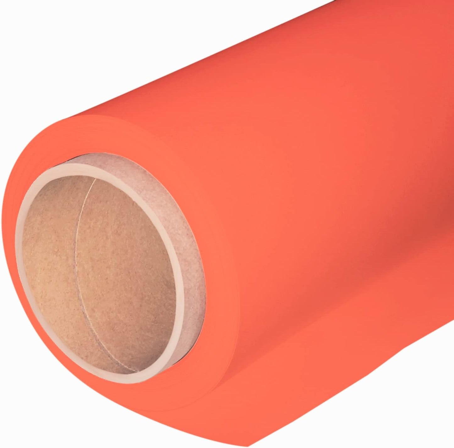 Huamei Seamless Photography Background Paper, Photo Backdrop Paper 53 Inches Wide x 16 Feet, (4.4x16 Feet) (Bright Orange)
