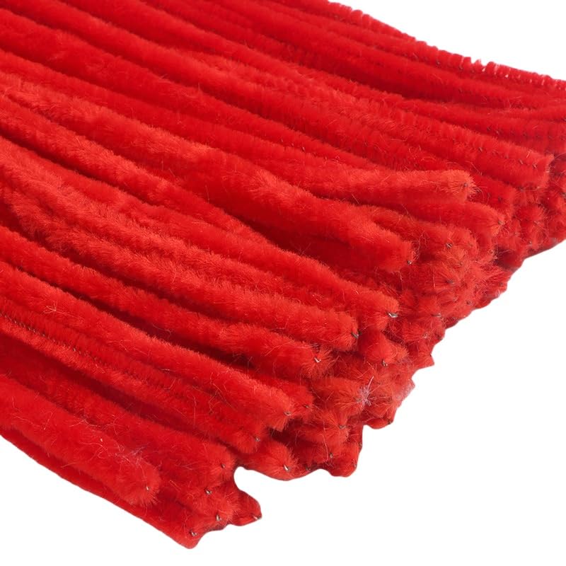 300 Pieces Pipe Cleaners Chenille Stem, 3 Burgundy Red Color Pipe Cleaners Set for Christmas Pipe Cleaners DIY Arts Crafts Decorations, Chenille Stems Pipe Cleaners (Burgundy)