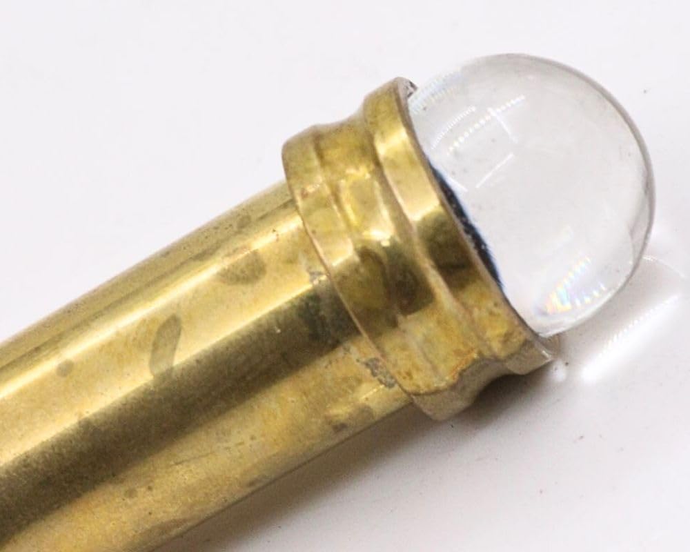 RII Brass Kaleidoscope | Mini Teleidoscope with Handmade Lampwork Glass Beads | 3 Inch Pocket Kaleidoscope | Old Brass Finish Kaleidoscopes Pendant Necklace Vintage Antique Nautical Gift for All Ages
