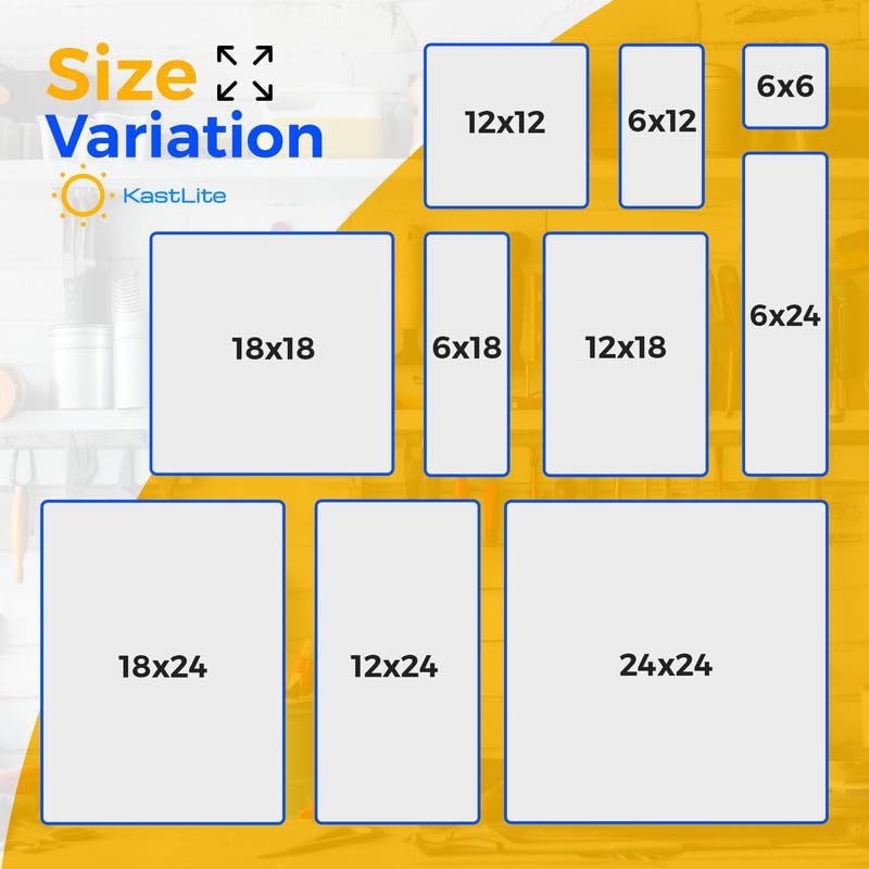 KastLite Colored Acrylic Sheets Nominal 6" x 6" - Plastic Sheet Easy to Cut, Saw, Shape, Laser Cut - Ideal for Arts & Crafts & DIY Projects- Durable, Lightweight, Scratch Resistant - Black 8 Pack