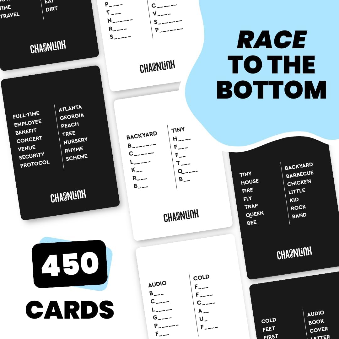 Viral Studios Chainlink - Guess The Sequence Party Game, Fast Paced Word Game for Adults & Kids, 450 Cards Fun Cards for Family Game Nights, Gatherings, & Parties Ages 15 +