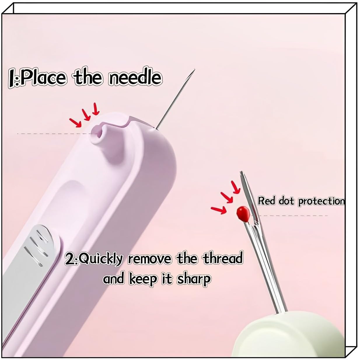 Upgraded 2 in 1 Automatic Needle Threaders Seam Ripper,Quilting Supplies Sewing Kit,Quick Sewing Machine Loop Needle Threaders (2PCS-Green,Yellow)