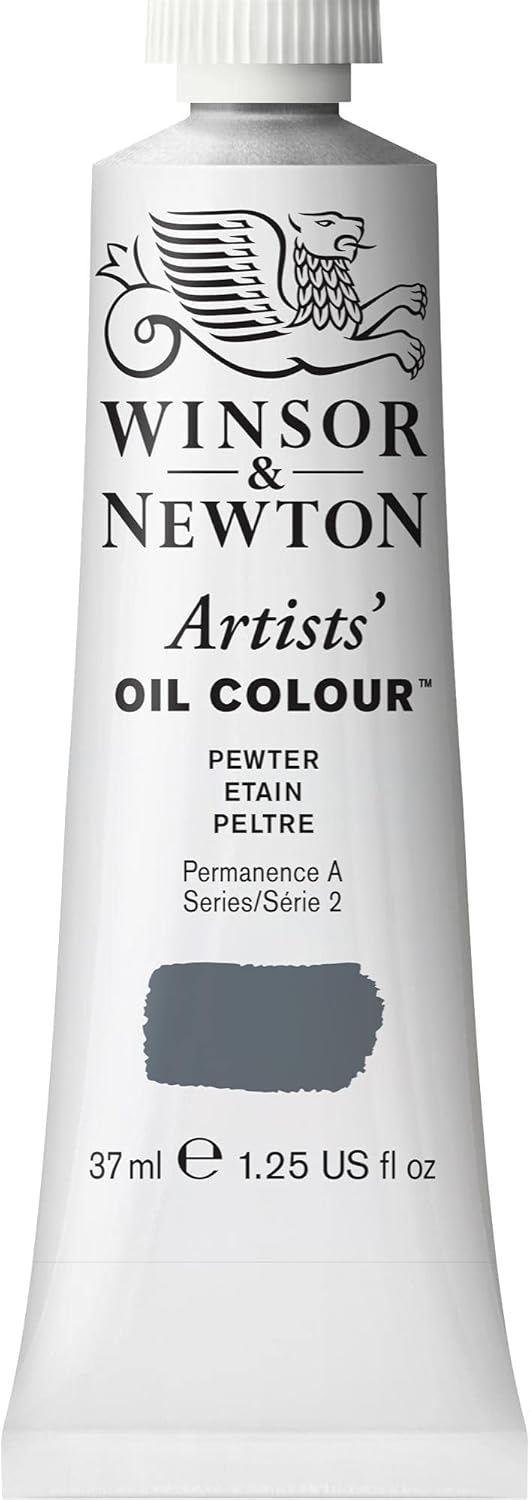 Winsor & Newton Artists' Oil Color, 37ml (1.25 oz) Tube, Pewter