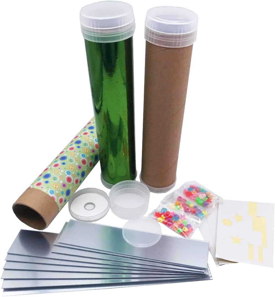 Kbraveo 3 Sets DIY Kaleidoscope Making Kit for Gifts,Party Favors,Kaleidoscope Toy Educational Science Developmental Toy