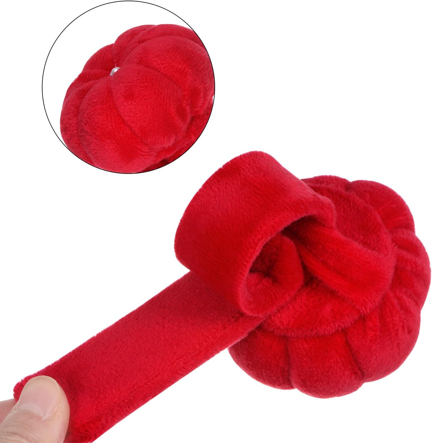 HARFINGTON Wrist Pin Cushions Band Sewing Needle Cushion Needle Holder Pincushions with Adjustable Strap Fit All Wrist Sizes for Sewing Quilting Needlework Crafts, Red
