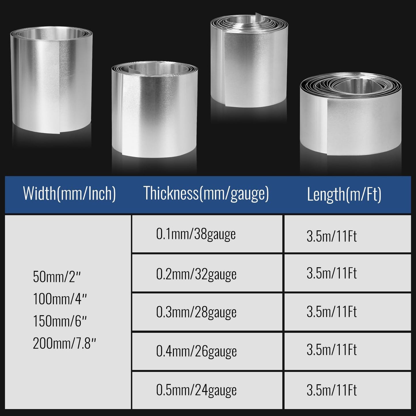 Aluminum Flashing Roll，Aluminum Sheet Roll 3500x200x0.3mm(LxWxT) Applicable to Various House Repair and DIY Projects