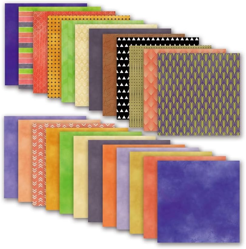 Boho Scrapbook Paper Vintage Flower Pattern Papers Pad 12×12,24 Sheets Double-Sided Bobo Floral Scrapbooking CardStock Paper Pad for Holiday Cardmaking DIY Origami Papers.