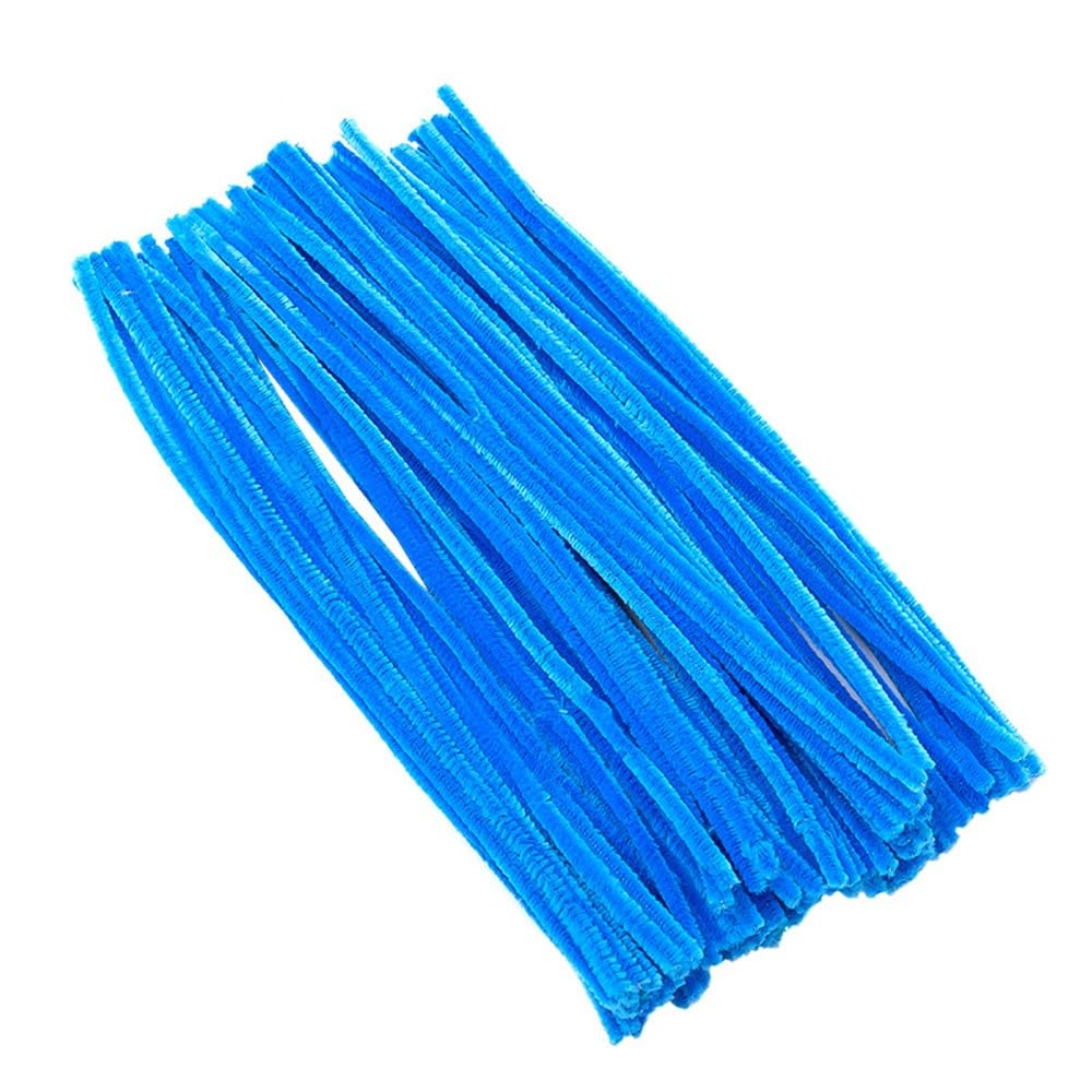 300 Pieces Pipe Cleaners Chenille Stem, 3 Pastel Candy Color Pipe Cleaners Set for Pipe Cleaners DIY Arts Crafts Decorations, Chenille Stems Pipe Cleaners (Blue)