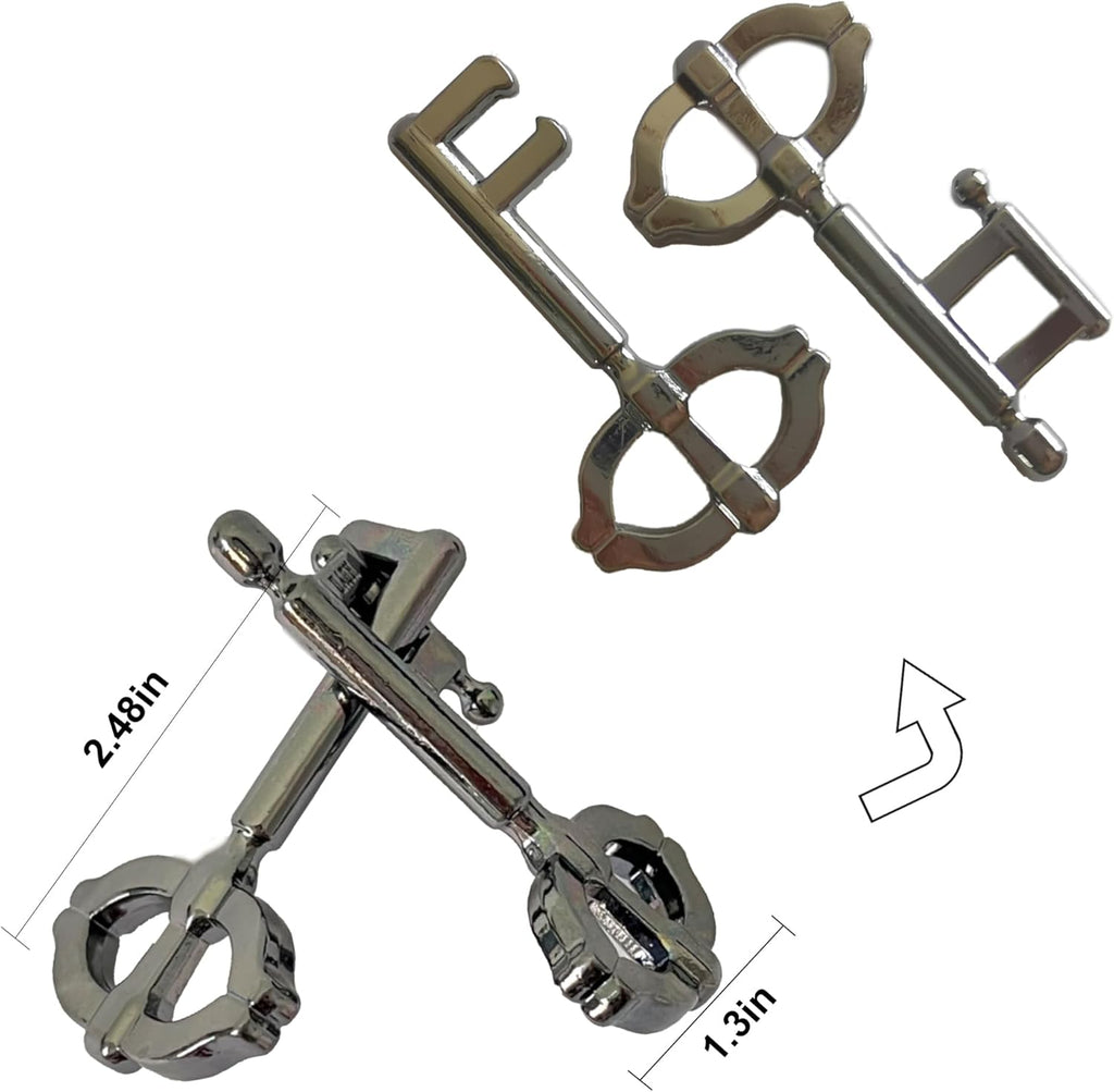 Metal Brain Teasers Puzzles 3PCS Unlock Interlocking Puzzles IQ Logic Test Disentanglement Educational Toy for Kids Adults