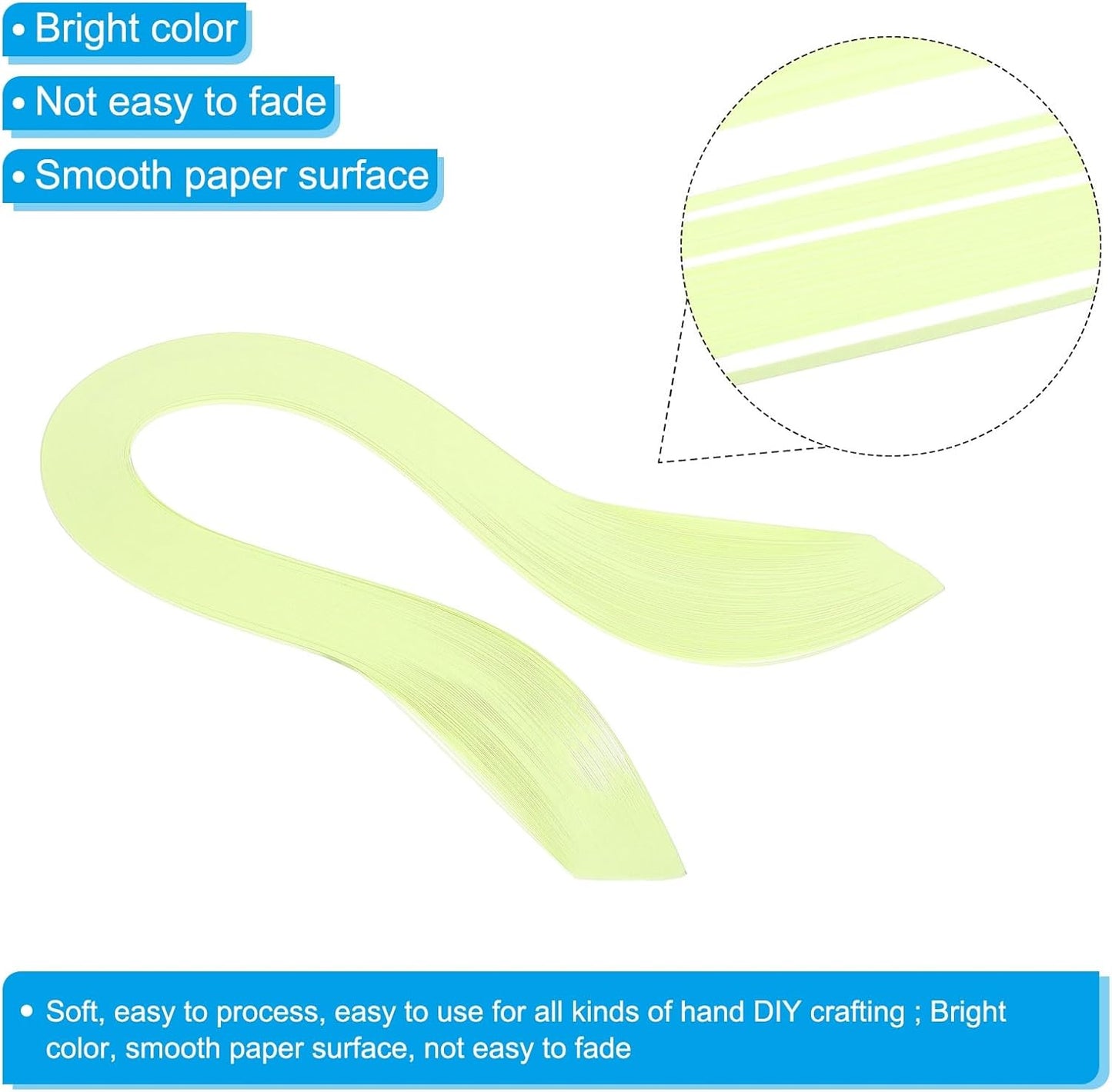 PATIKIL Quilling Strips Paper 600pcs 1.5mm 39cm Origami Paper Quilling Kits for Art DIY Hand Craft Christmas, Light Green