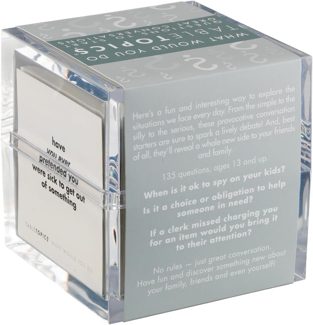 TableTopics What Would You Do Question Card Game - 135 Provocative Conversation Starter Cards for Parties with Adult Friends, Spark Lively Debates about Sticky Situations, Icebreaker Game