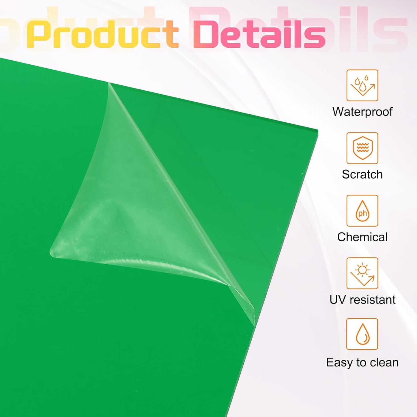uxcell 3Pcs Acrylic Sheets 12x6 Inch Acrylic Panel 1/8 Inch-3mm Plastic Board for Picture Frames Sign Holders DIY Display Projects Craft, Clear Green