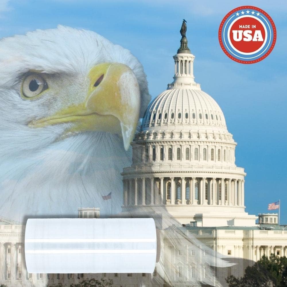 (4 Rolls) Hand Stretch WRAP Shrink Film 15 x 1500 x 90 Gauge + Free Stretch W.