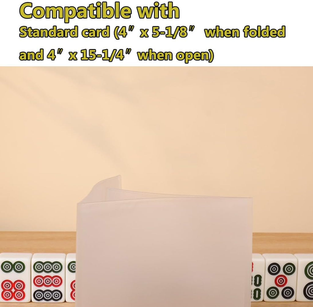 aoG Mahjong Card Holder for Mah Jongg Hands and Rules, Non Glare, PVC Plastic, Soft, Durable, 2025 (Standard 2 pcs)
