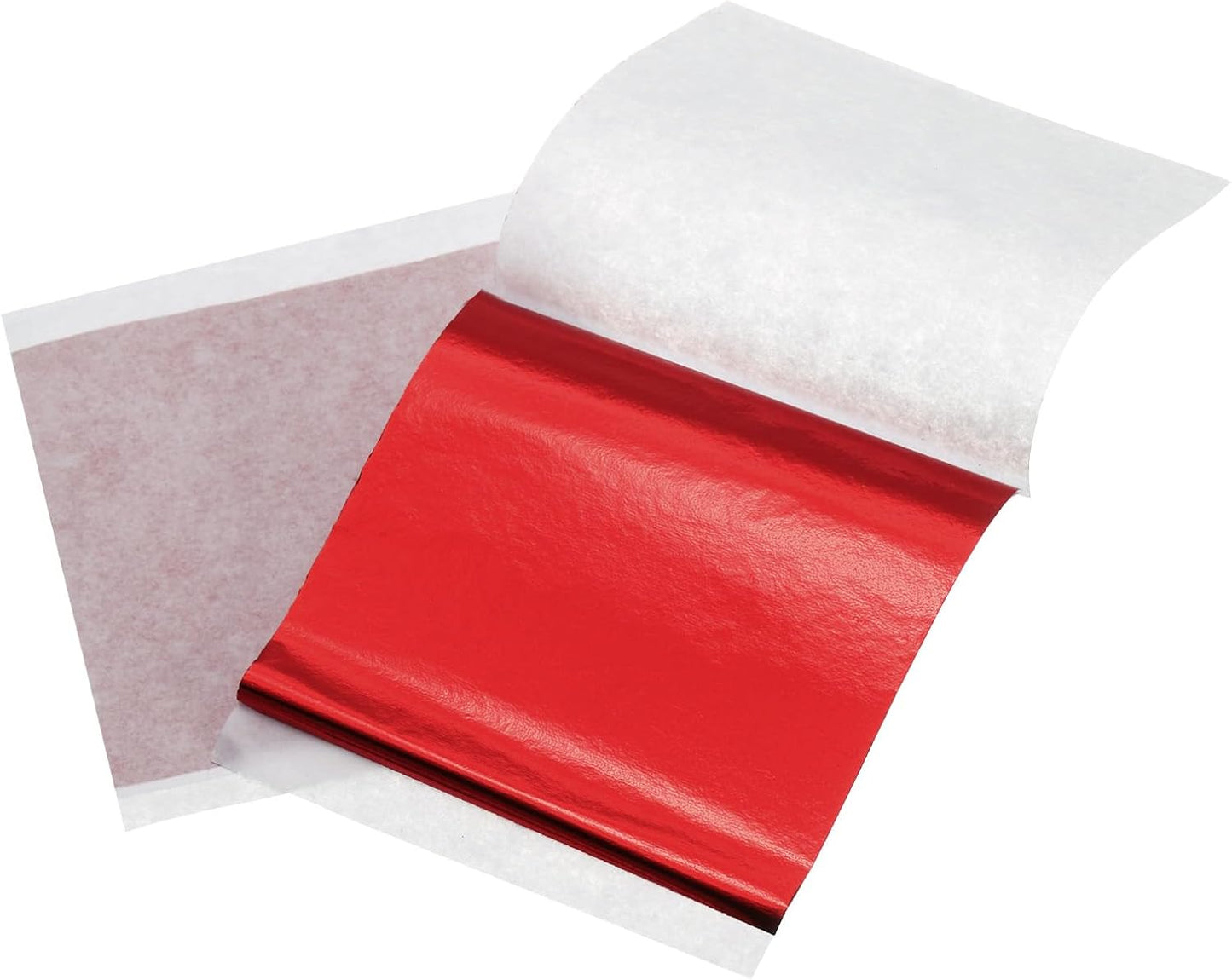 uxcell 100pcs Leaf Sheets, 3.5" x 3.5" Foil Sheets Paper Sheets for DIY Crafts Painting Nails Resin Furniture Decoration(Double Red)