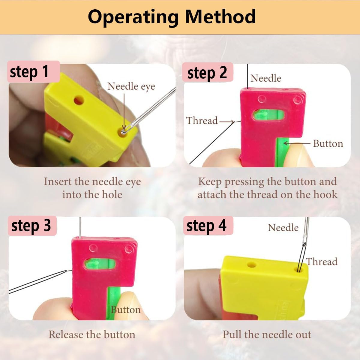 Automatic Needle Threader Set New Sewing Machine Accessories Plastic Auto Needle Threading Device Gifts for Mom and Neighbours (15 Pieces)