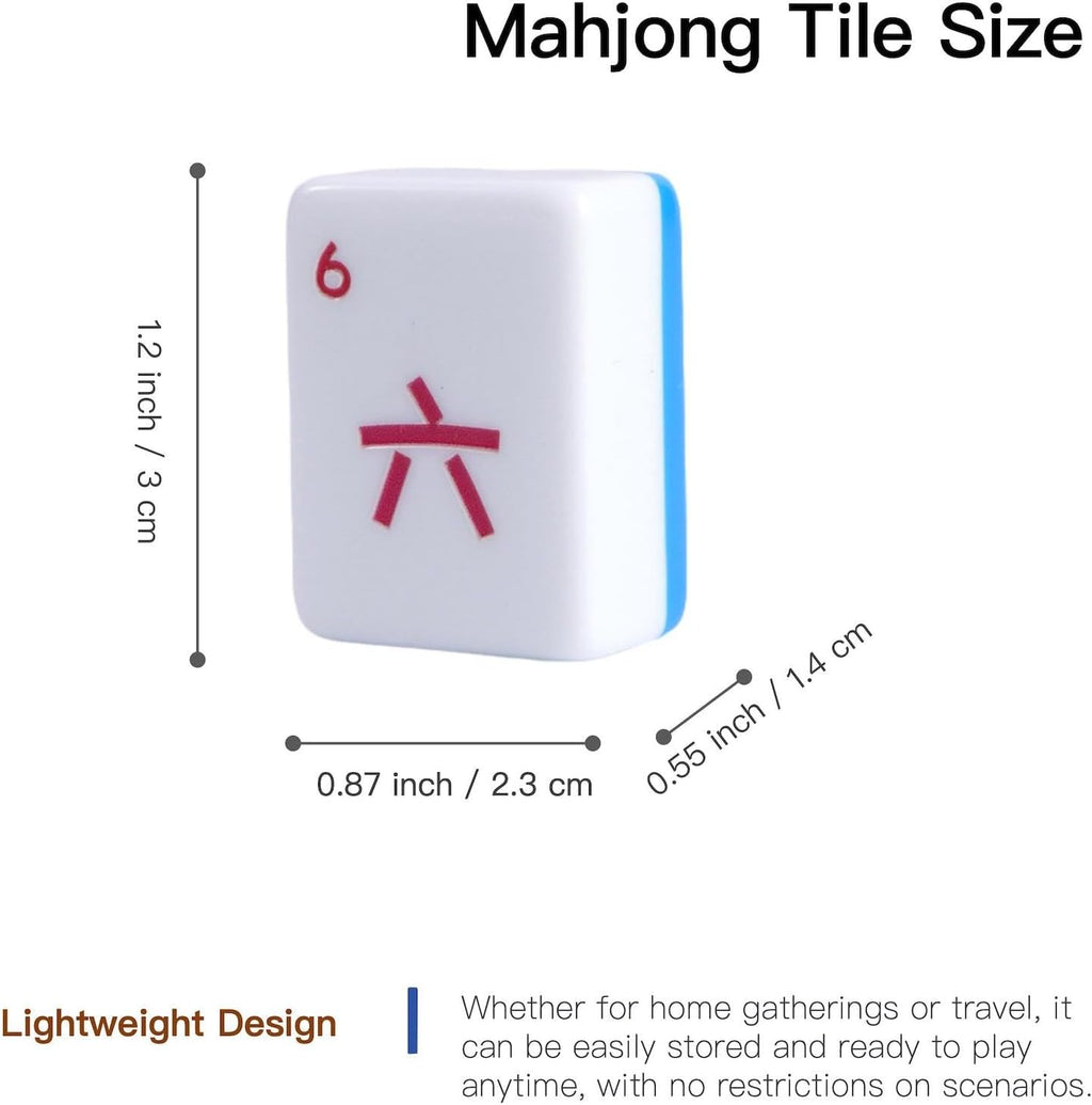 American Mahjong Tile Set (Blue)