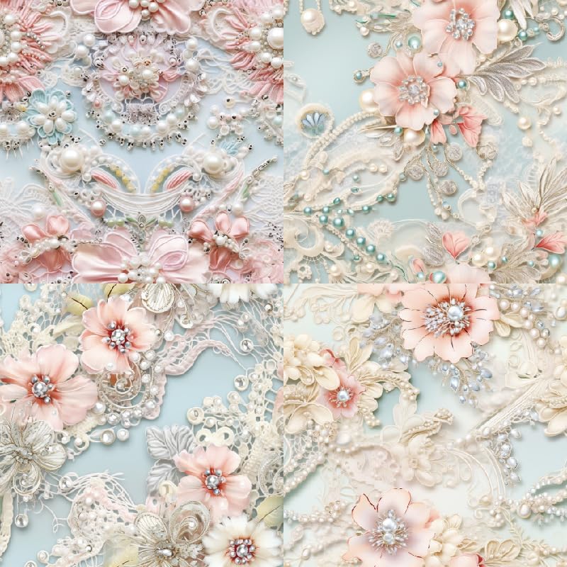 Premium 6x6 Inch Single-Sided Scrapbook Paper Pad - Perfect for Crafting, Decorative Projects and Card Making - 24 Sheets & 12 Elegant Patterns
