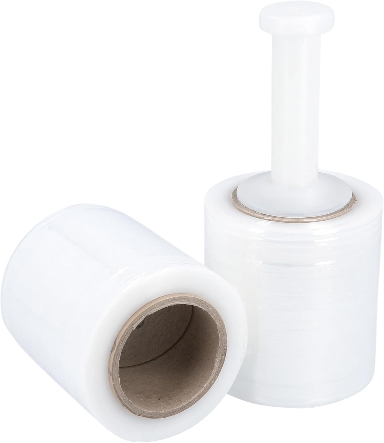PSBM Mini Stretch Wrap with Handle, 12 Pack, 4 Inch x 650 Feet, 100 Gauge, Clear, Small Plastic Cling Film for Pallets Moving Storing