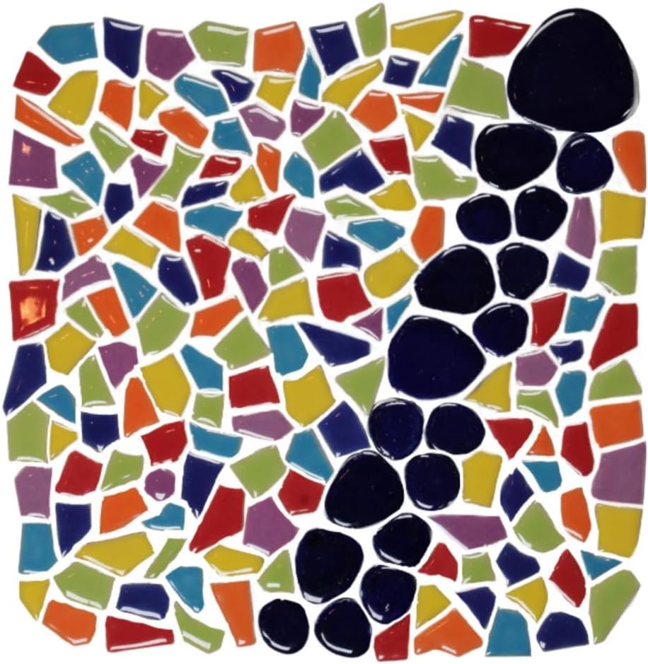 Ceramic Mosaic Tiles for Crafts & Art Projects 200 Grams Vibrant Colors Pieces Fit Together Like a Puzzle Endless Creative Ideas for Mosaic Art DIY Hobbies Small Sizes (Purple)