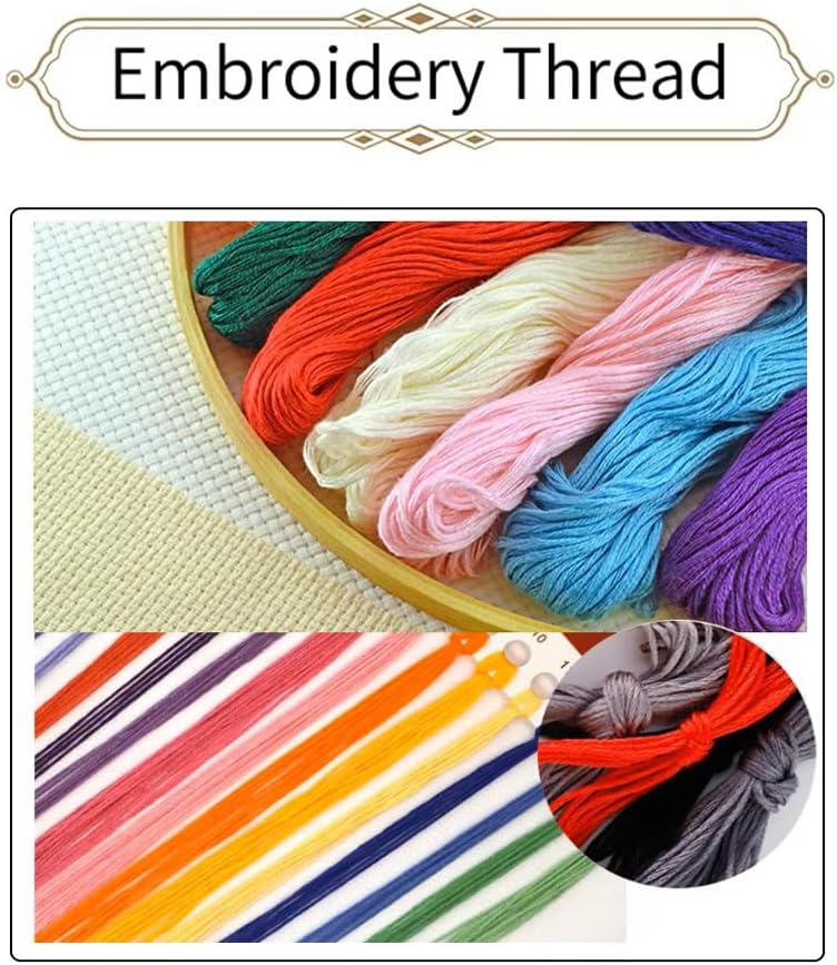 Threadhaven Cross-Stitch Kit 14CT Aida Counted Embroidery Complete Set with Fabric, Threads, Needles & Chart-Premium Beautiful Girls Design for Adults & Beginners- Girl with Tiger 14.5''×18.5''