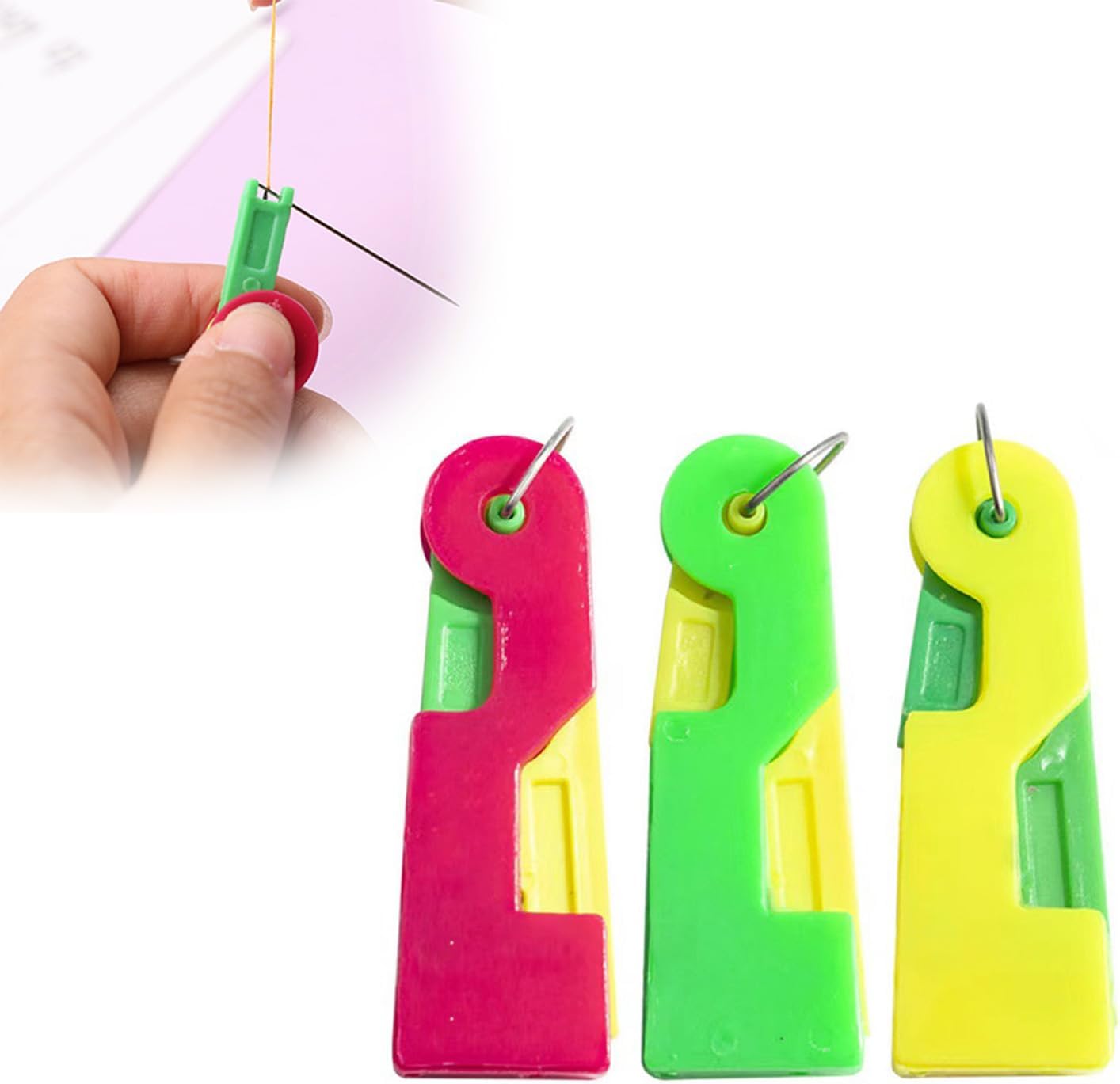 Automatic Needle Threader - 2025 New Plastic Quick-Loop Device for Hand Sewing, Embroidery, & Cross-Stitch Crafts, Universal Compatibility Across Various Sewing Machines (18)