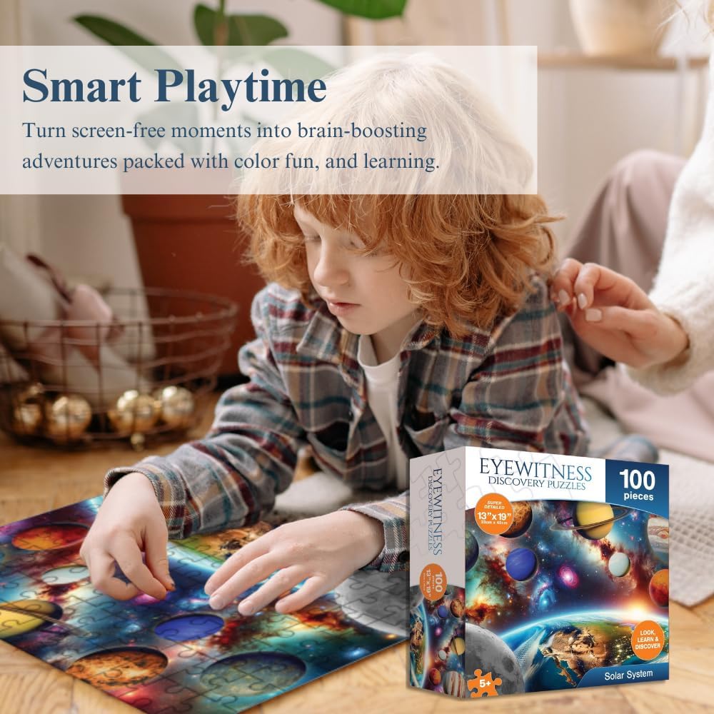 Eyewitness Discovery Puzzle Endangered Species, 100 Piece Jigsaw for Kids, Educational Learning Toy for Boys & Girls, Children Ages 5+