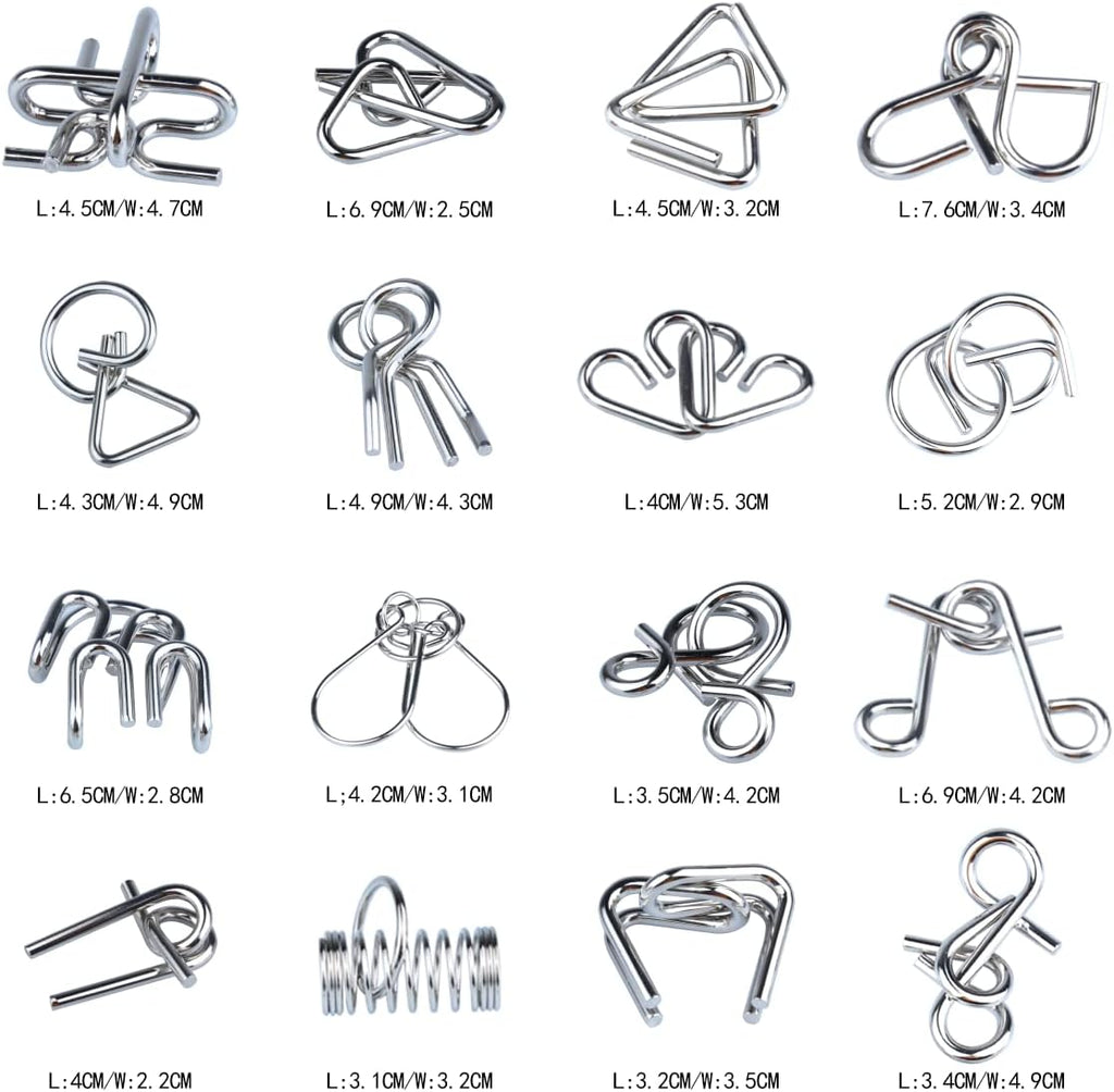 Brain Teaser Puzzle Wooden Threading Rope Loop Puzzle Luban Lock Brain Teaser Game Adult Kids Toy Puzzles for Adults (16)