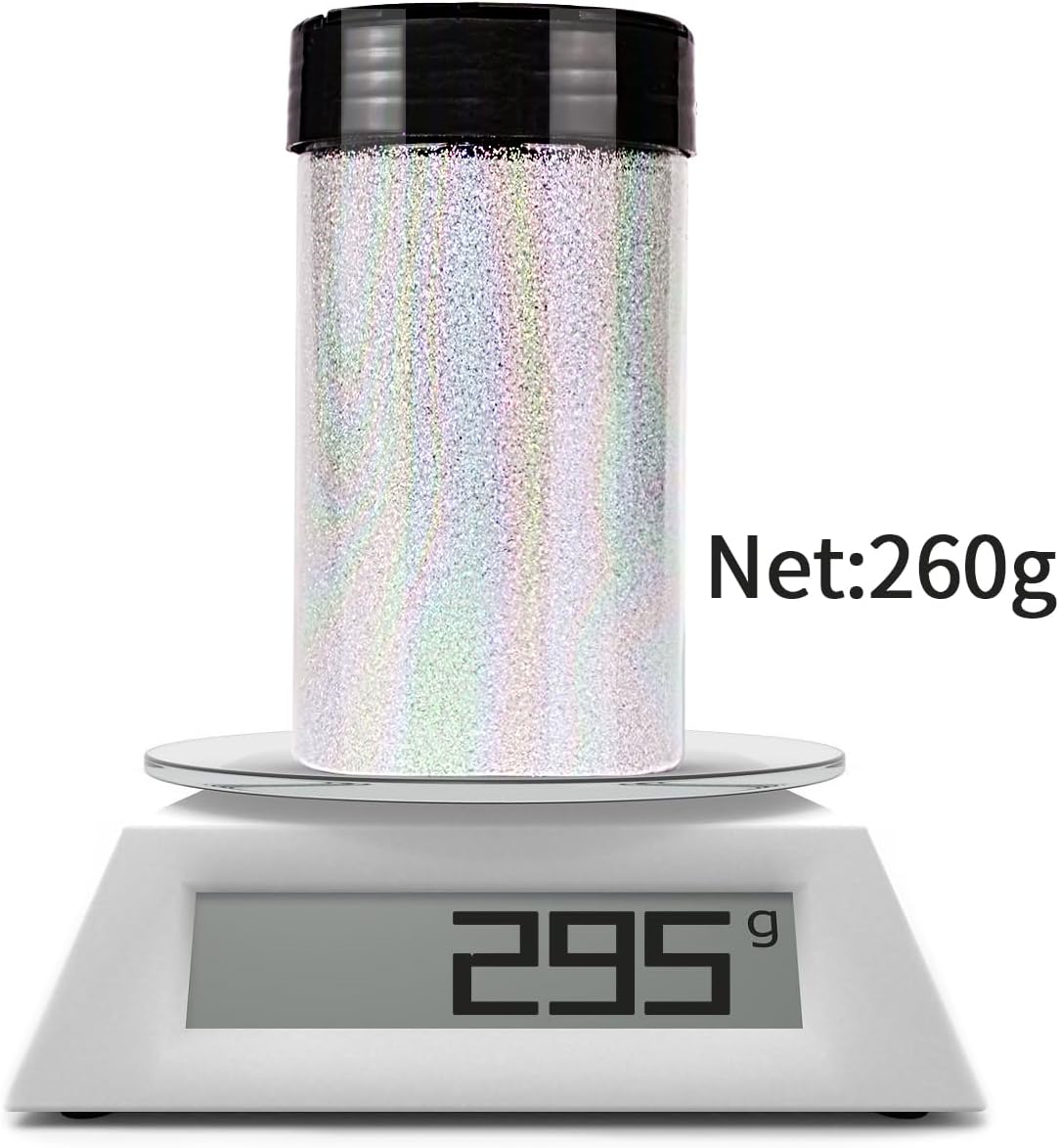High Capacity 260g Shaker Bottle Package Metalic Fine Glitter,ANGXILIN Fine Glitter for Tumbler Jewelry Making,Epoxy Resin DIY Craft,Face Body Nail Art Fine Glitter (Chinese red)