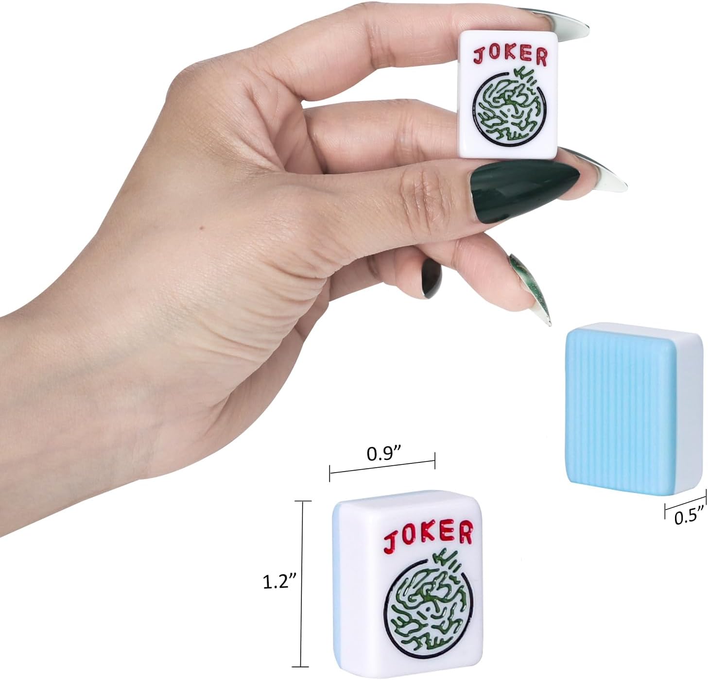 American Mahjong Tile Set with 166 Blue Back Tiles (1.2”, Tiles Only)