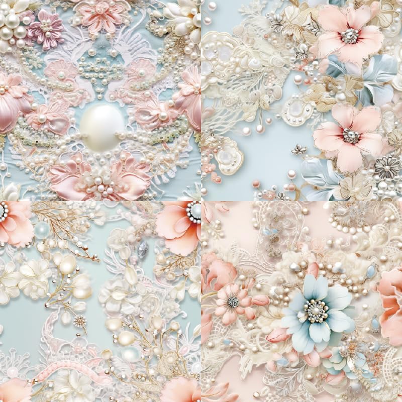 Premium 6x6 Inch Single-Sided Scrapbook Paper Pad - Perfect for Crafting, Decorative Projects and Card Making - 24 Sheets & 12 Elegant Patterns