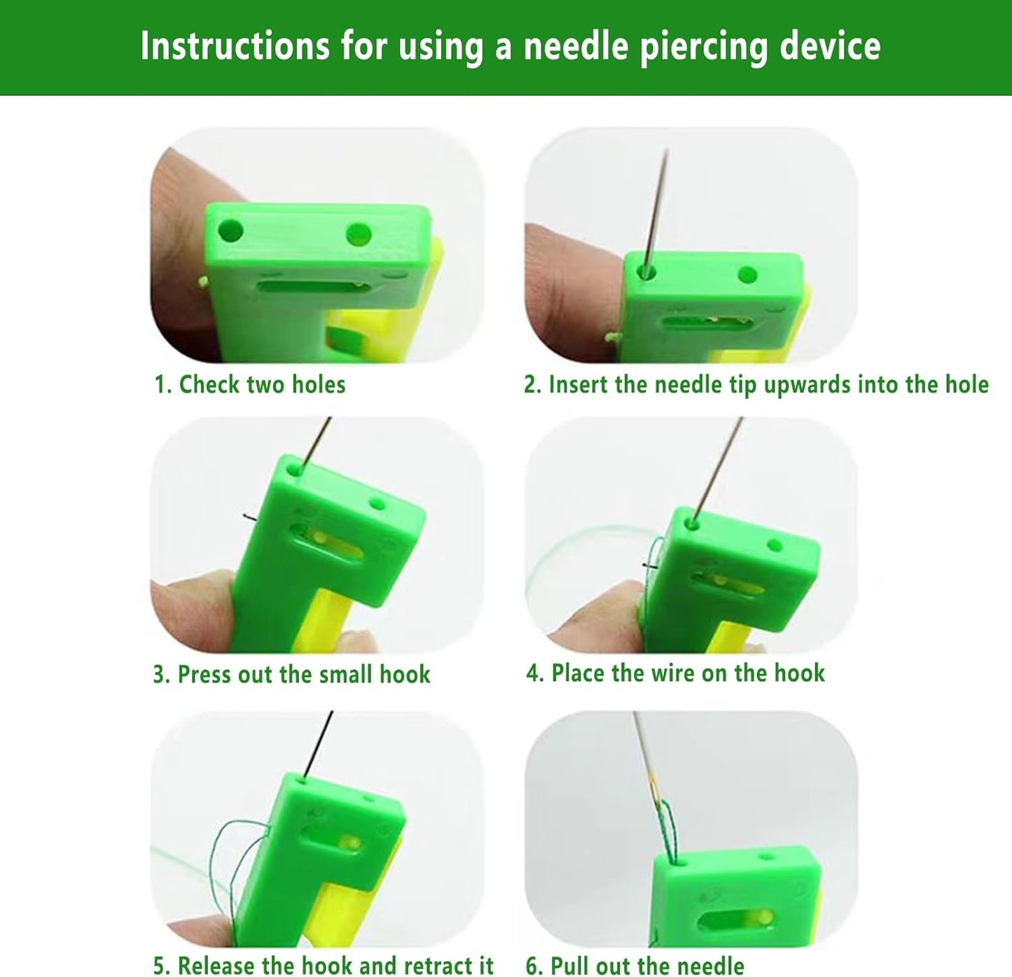 Automatic Needle Threader, DIY Hand Sewing Machine, Sewing Thread, for Embroidery, Cross Stitch Craft, 3PCS, (Random Color) (Asian, Packs, 3)