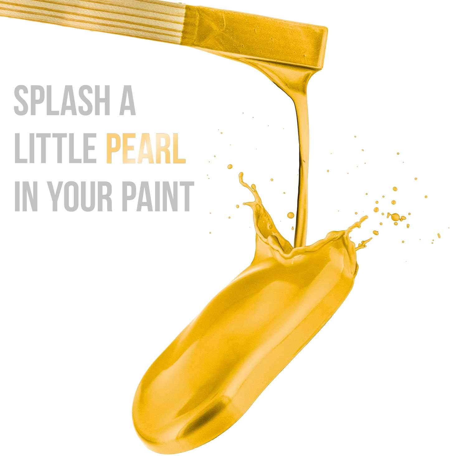 U.S. Art Supply Jewelescent Mica Pearl Pigment Powder, Lemon Zest 3.5 oz (100g) Pouch - Cosmetic Grade, Epoxy Resin Color Pigment, Mica Powder for Resin, Soap, Slime, Candle Dye, Art