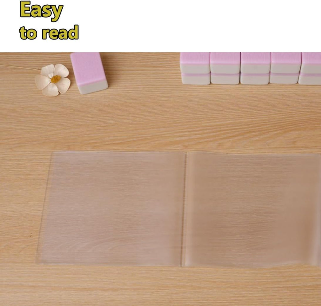 aoG Mahjong Card Holder for Mah Jongg Hands and Rules, Non Glare, PVC Plastic, Soft, Durable, 2025 (Standard 2 pcs)
