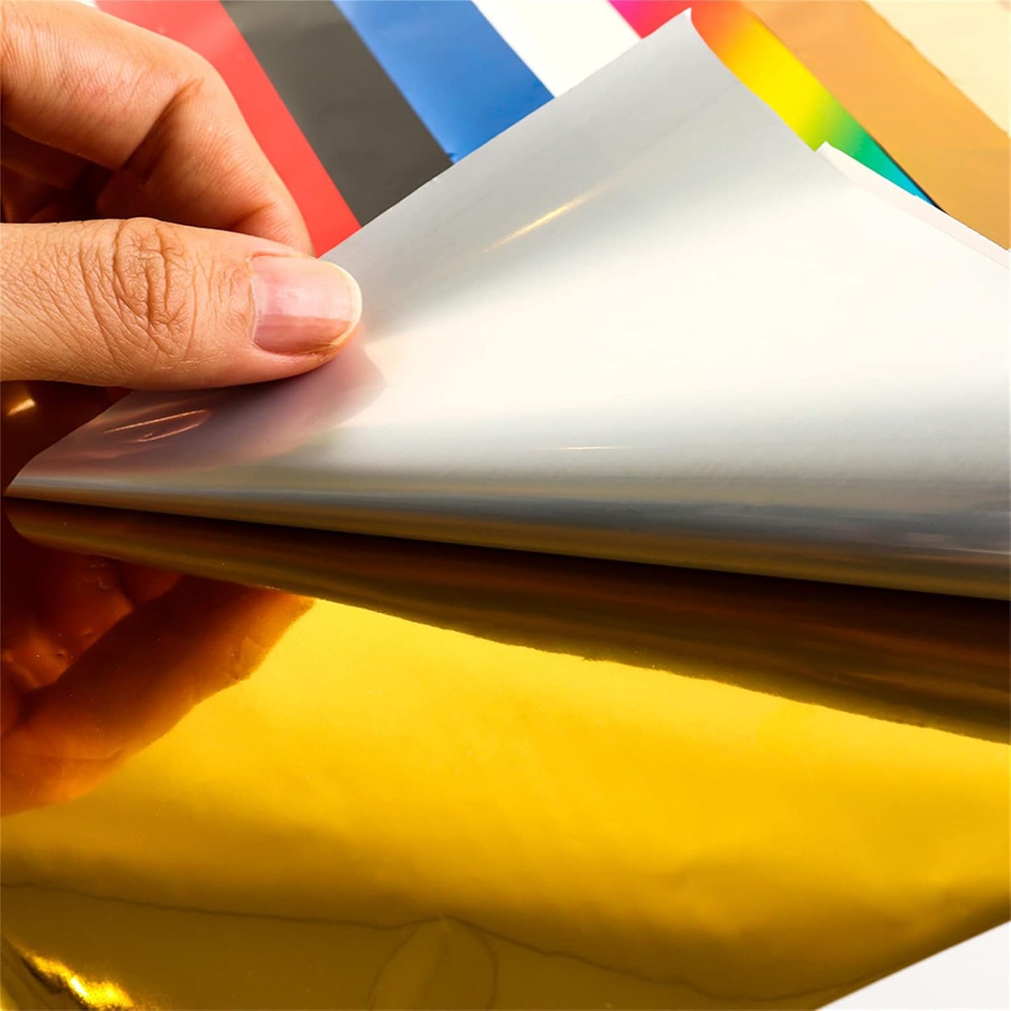 Briartw 20x29cm Hot Foil Paper 50 Sheets Pack Toner Reactive Foil Hot Stamping Foil Paper by Laser Printer and Laminator for Scrapbooking Craft Cardmaking DIY Album (Yellow Gold, 100 Sheets)
