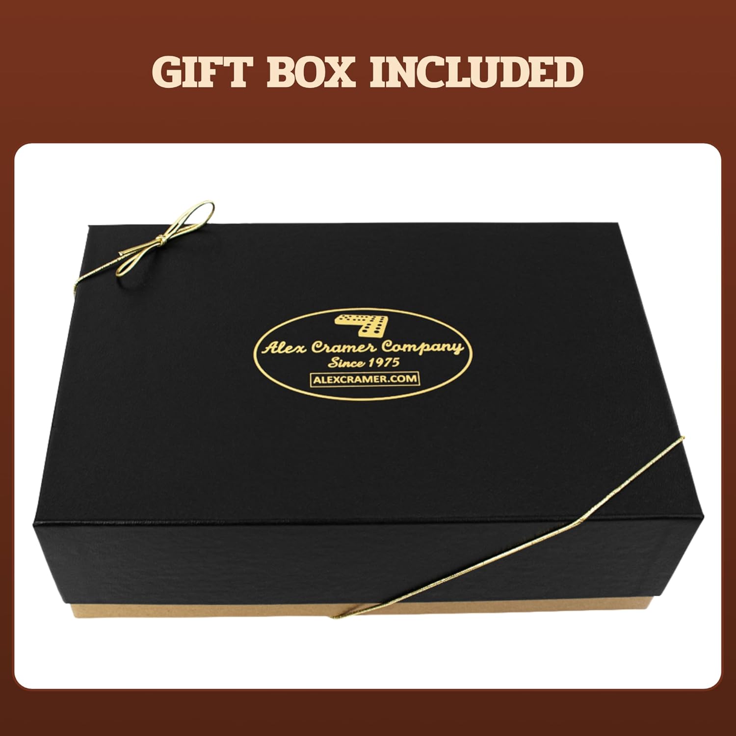 Alex Cramer The Nines Double 9 Domino Set - American-Made Solid Walnut Case Holds Our 55-Piece Domino Set for Adults