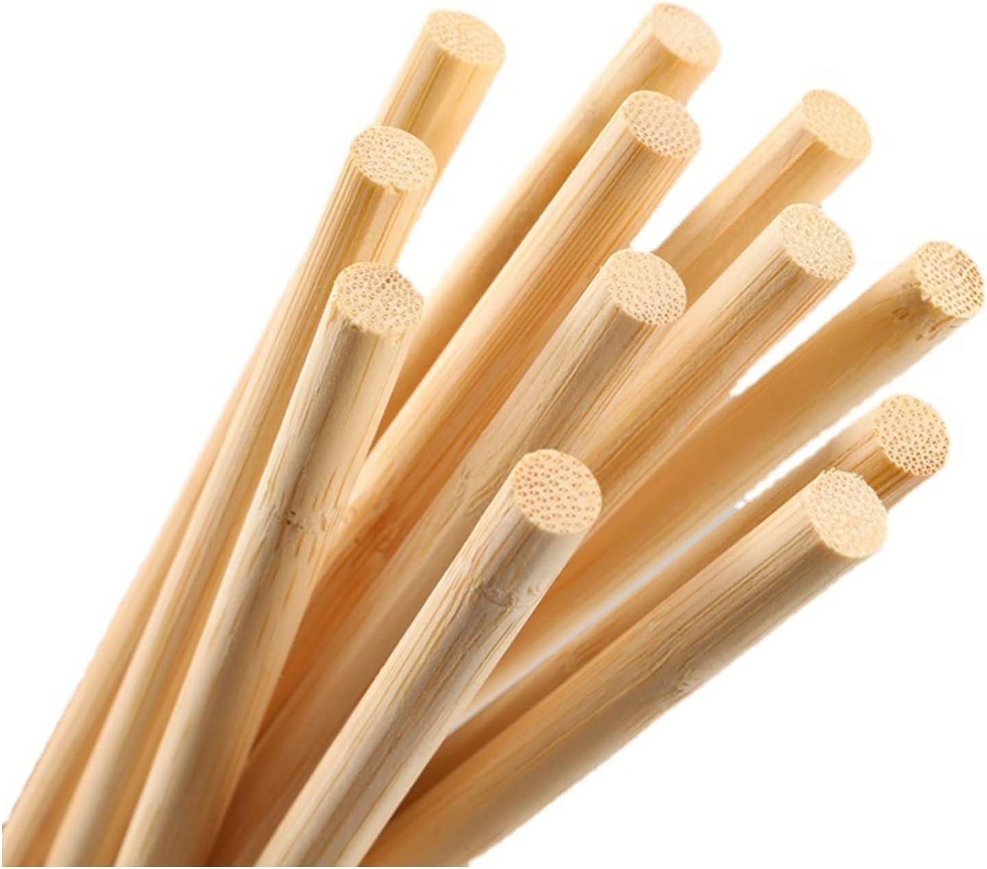 HOPELF 25PCS Dowel Rods - 1/2 x 17.5 Inch Bamboo Sticks - for Crafts, Hardwood Assortment, Wooden Rods