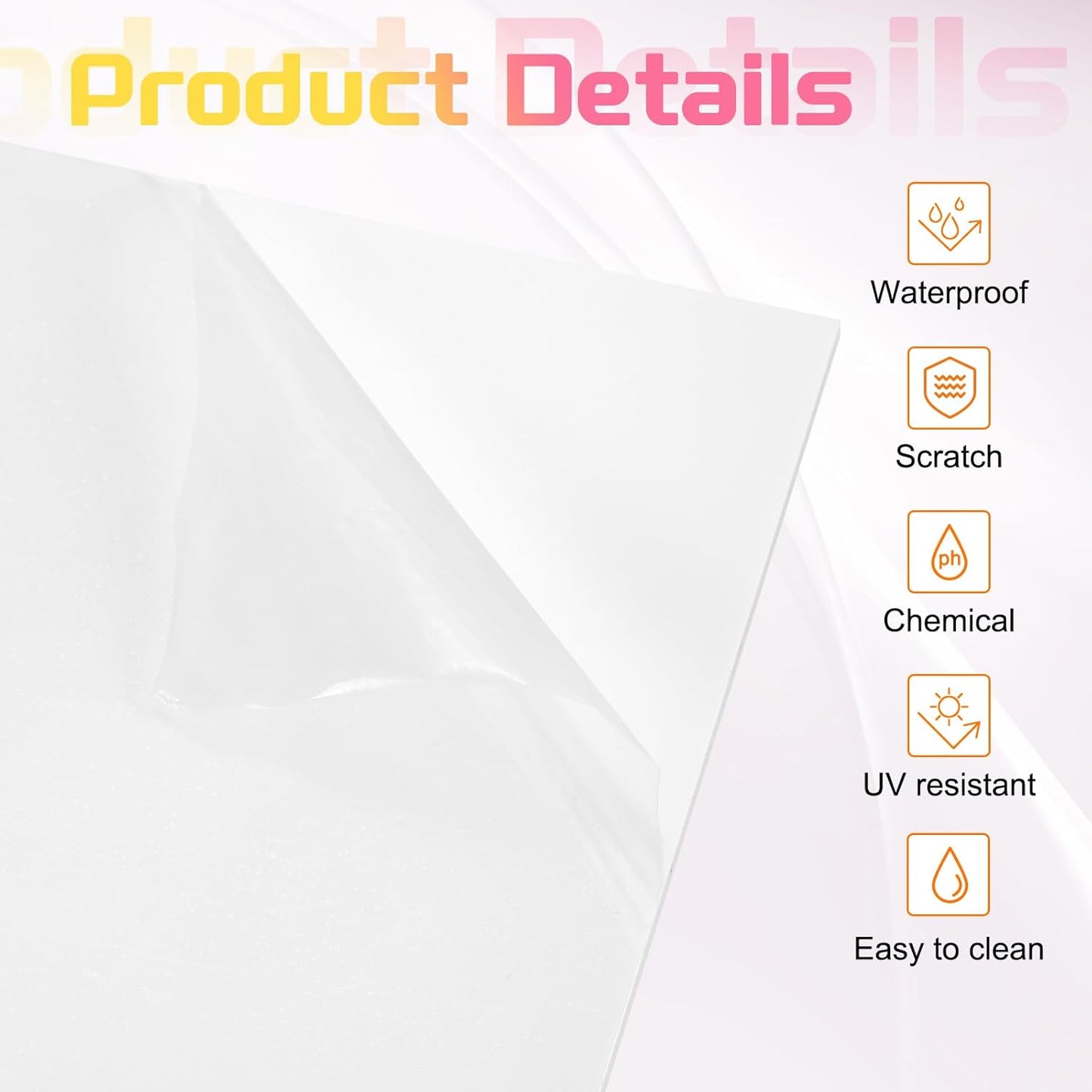 uxcell 4Pcs Acrylic Sheets 12x6 Inch Acrylic Panel 1/8 Inch-3mm Plastic Board for Picture Frames Sign Holders DIY Display Projects Craft, White