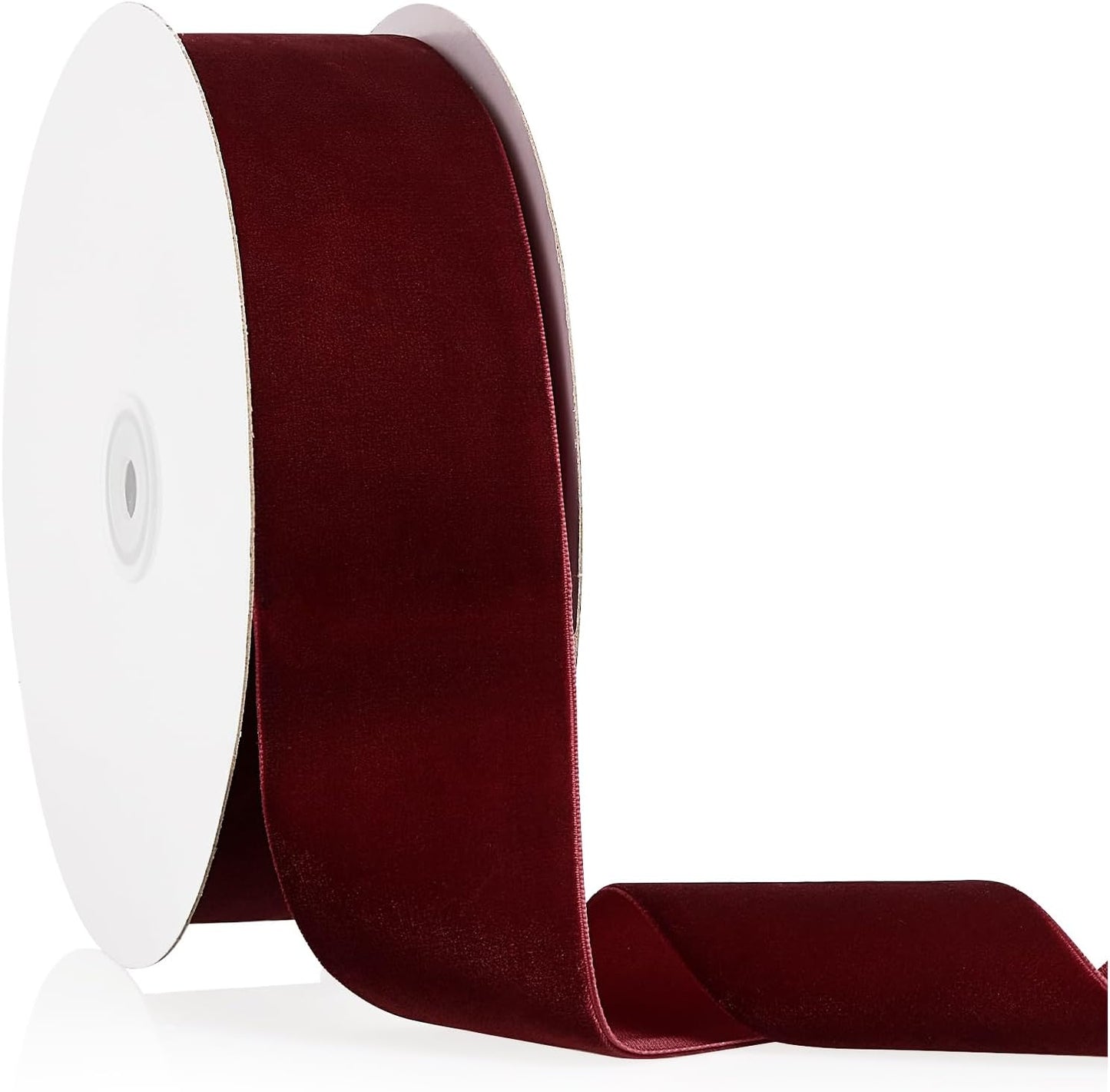 2" X 20 Yards Burgundy Velvet Ribbon for Christmas Tree Wreath Decoration Handmade Crafts Ornaments Gift Wrapping & Bow Making