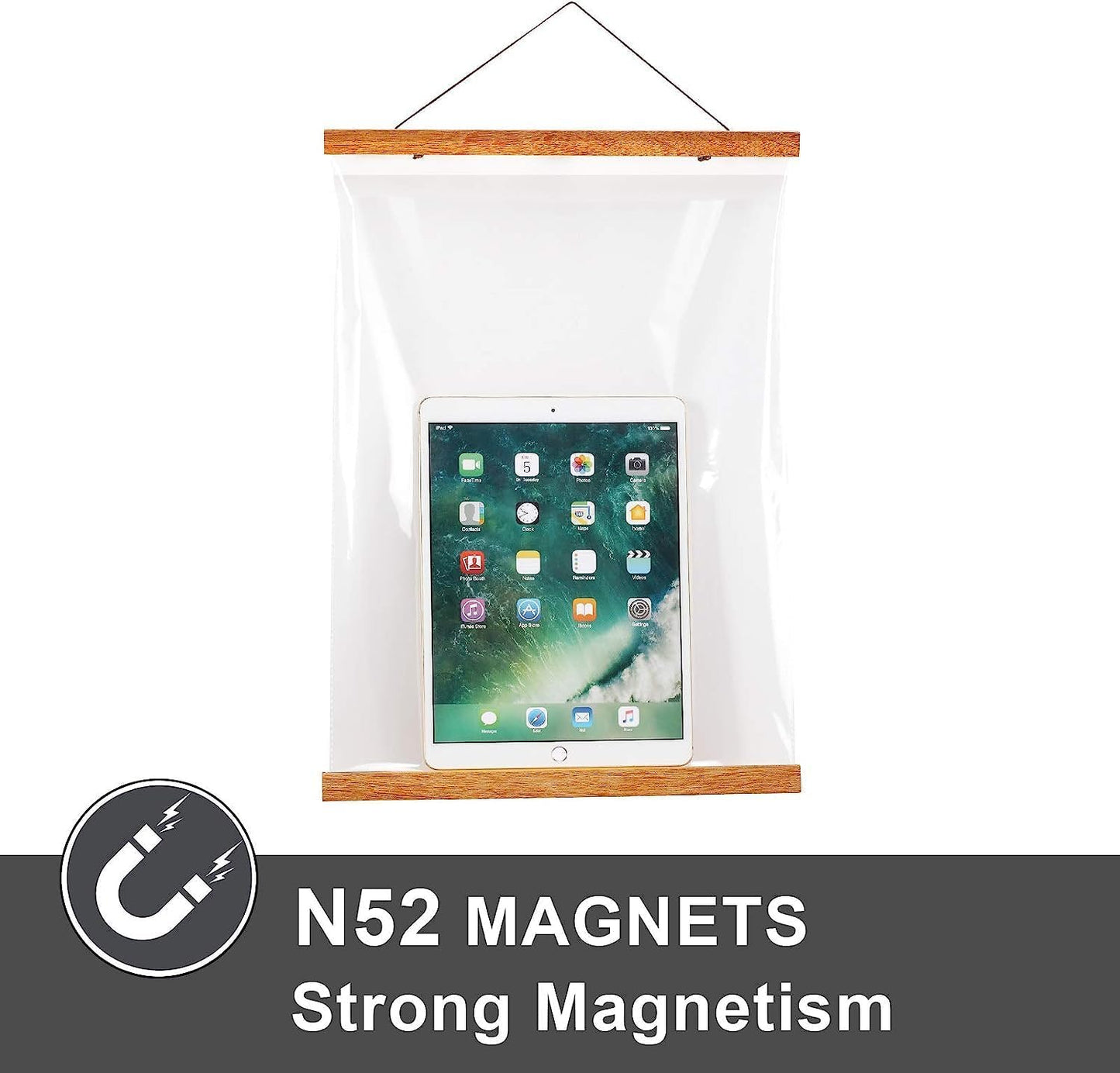 WITCOLOR 25x17 25x36 25x25 Poster Frame, Magnetic Light Wood Wooden Frame Hanger for Photo Picture Canvas Artwork Art Print Wall Hanging (1 Pack, 25", Teak Wood)
