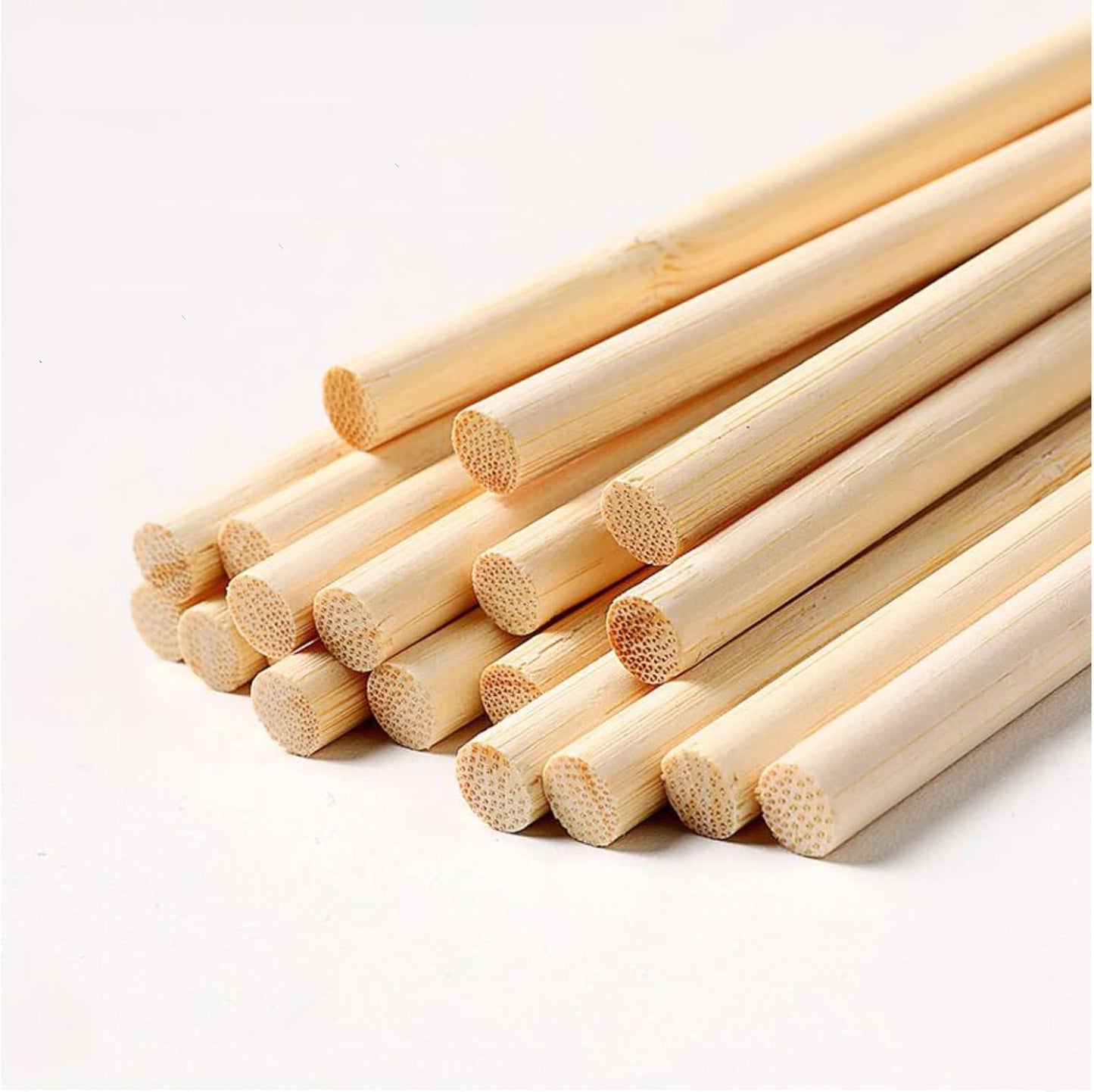 3/8 x 48 Inch 50 PCS Dowel Rods Wood Sticks Wooden Dowel Rods - Unfinished Bamboo Sticks - for Crafts and DIYers