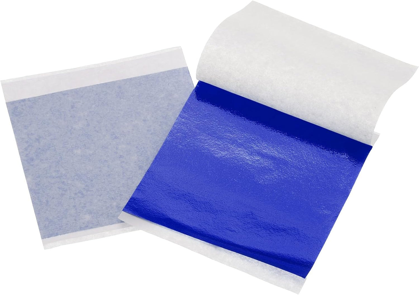 uxcell 100pcs Leaf Sheets, 3.5" x 3.5" Foil Sheets Paper Sheets for DIY Crafts Painting Nails Resin Furniture Decoration(Dark Blue)
