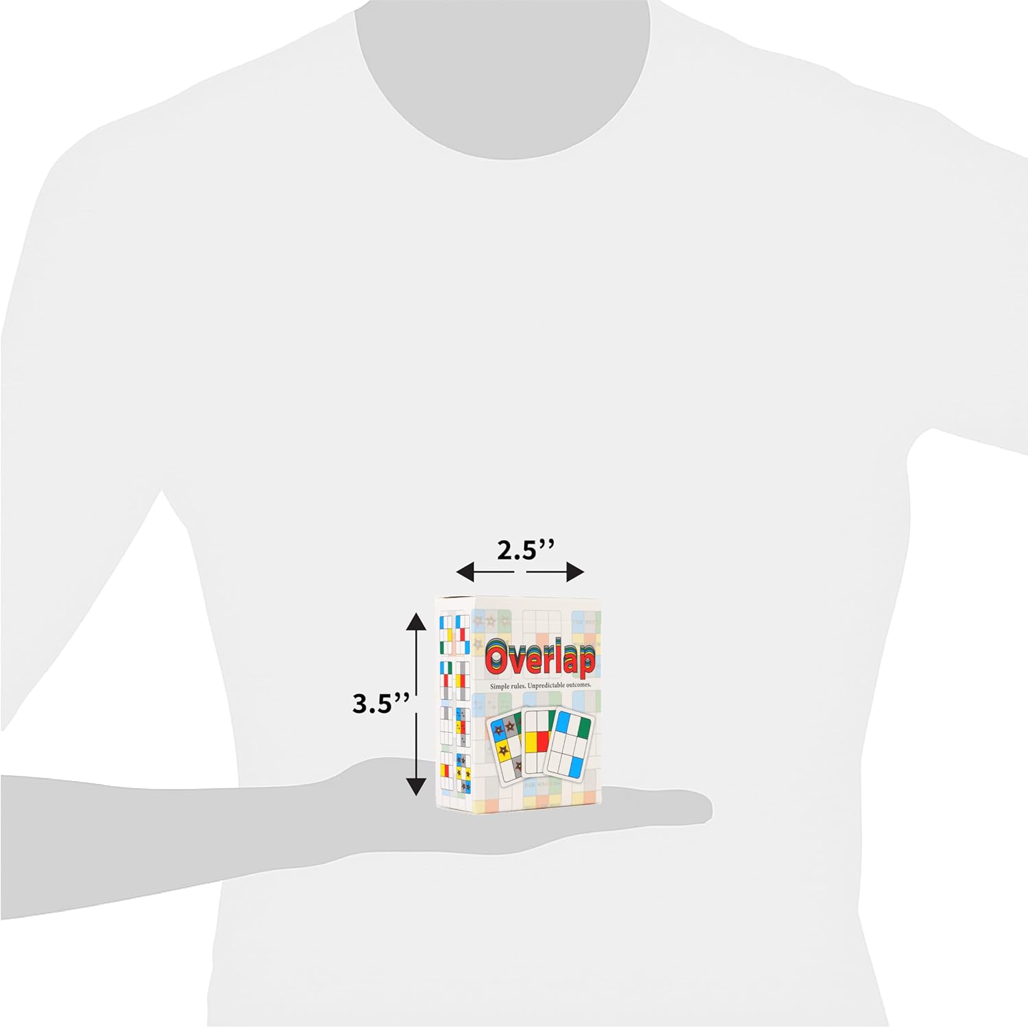 Overlap - Award-Winning Deceptively Simple Strategy Card Game for Adults and Families - 2 Player Game or Up to 8 Players - Easy to Learn - Mensa Recommended Brain Game