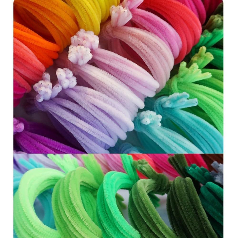 100 Pieces Pipe Cleaners Chenille Stem, Pastel Pink Color Pipe Cleaners Set for Pipe Cleaners DIY Arts Crafts Decorations, Chenille Stems Pipe Cleaners (Pink)