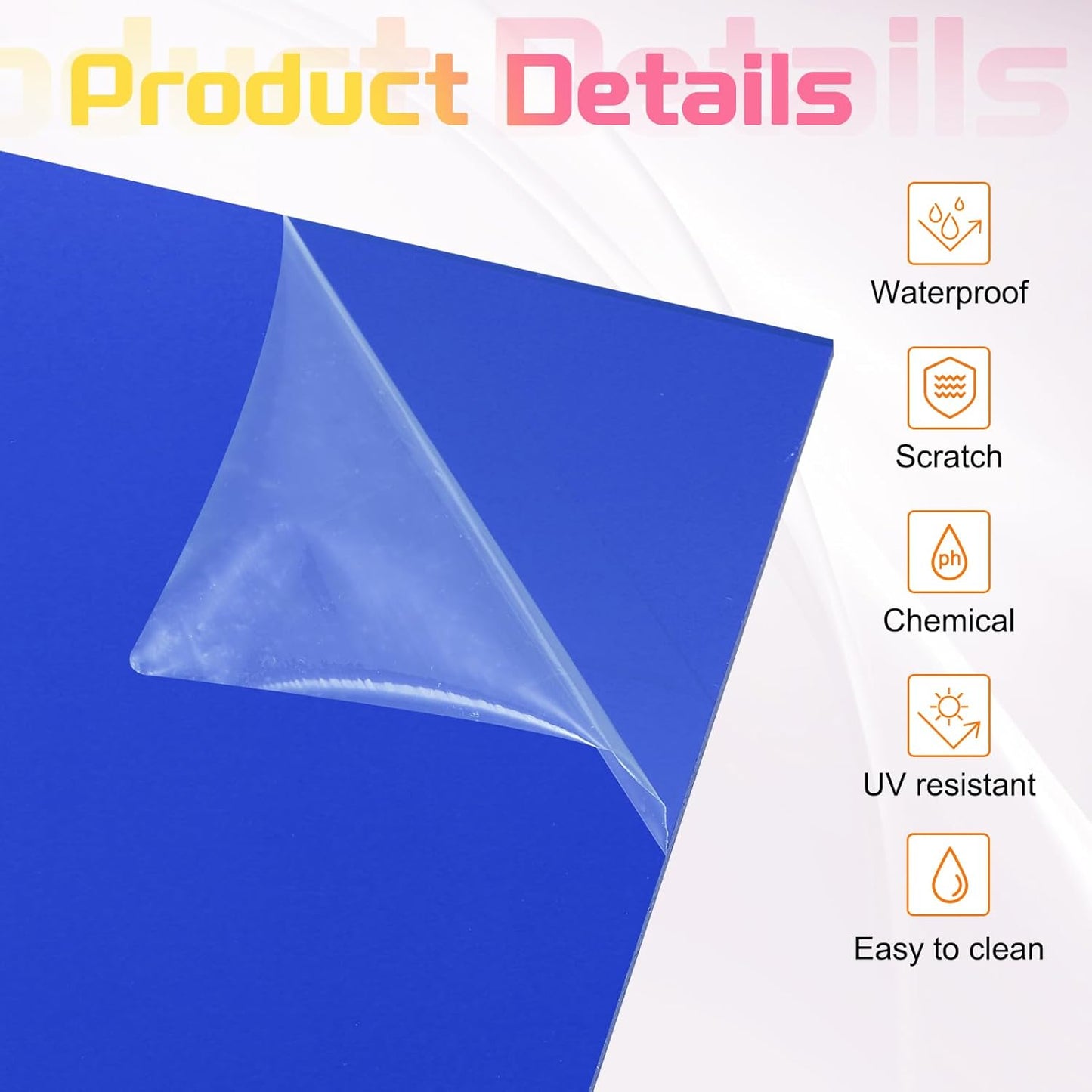 uxcell 4Pcs Acrylic Sheets 12x6 Inch Acrylic Panel 1/8 Inch-3mm Plastic Board for Picture Frames Sign Holders DIY Display Projects Craft, Clear Blue