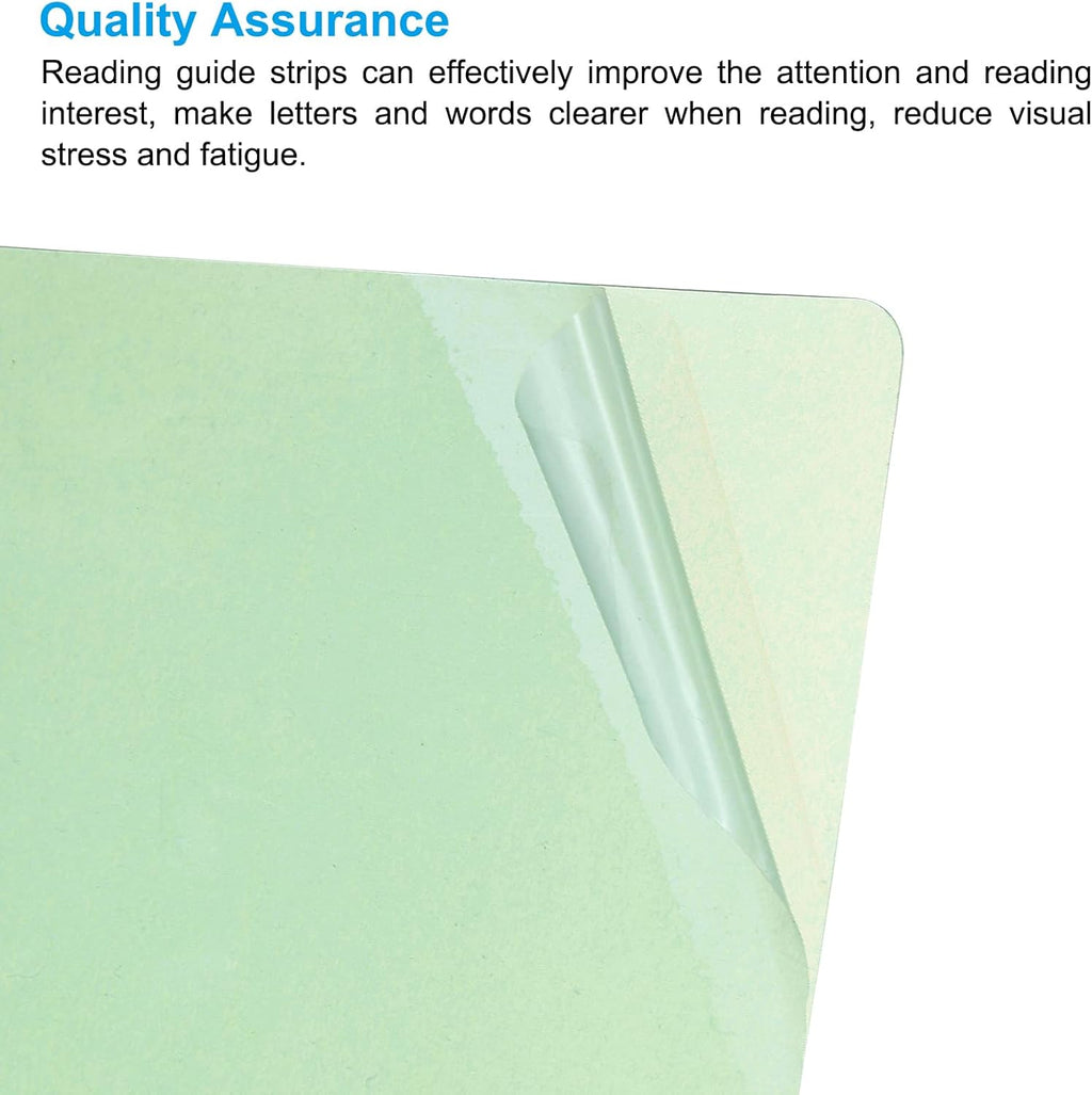 PATIKIL A4 Size Guided Reading Sheet, 5pcs Correction Lighting Gel Filter Colored Overlay Transparent Color Film for Classroom Photo Studio, Grass Green