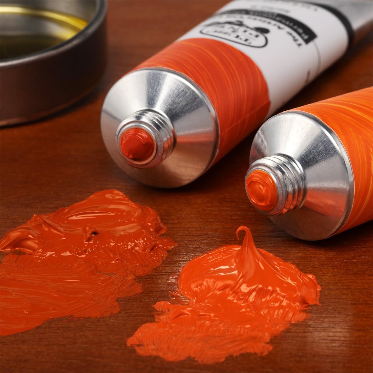 Tusc & Pine Artist Oil Paint - Permanent Orange Deep, 40 ml, Non-Yellowing, Rich & Creamy Consistency, Maximum Pigment Load, Small Batch Milled Oil Paints Made in the USA for Professional Artists