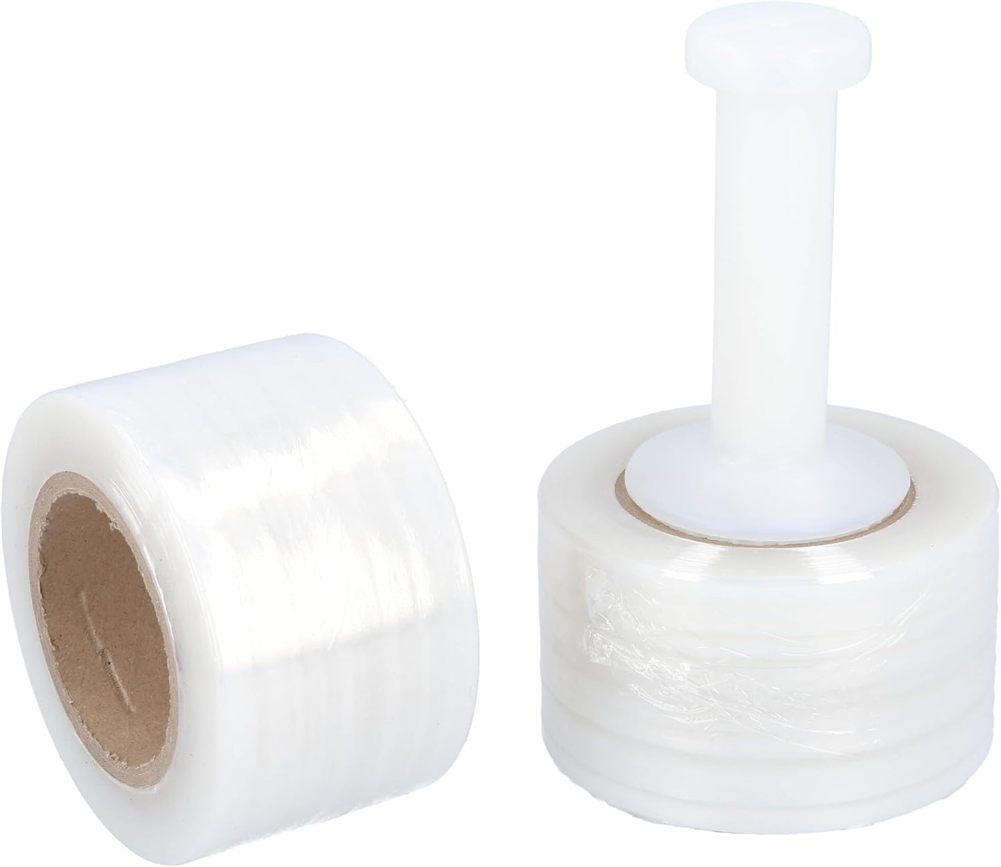 PSBM Mini Stretch Wrap with Handle, 24 Pack, 2 Inch x 1000 Feet, 80 Gauge, Clear, Small Plastic Cling Film for Pallets Moving Storing